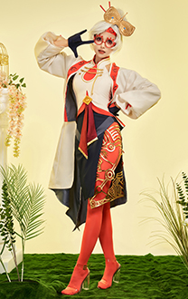 The Legend Of Zelda: Tears Of The Kingdom Purah Cosplay Costume Top and Skirt with Jacket Pantyhose